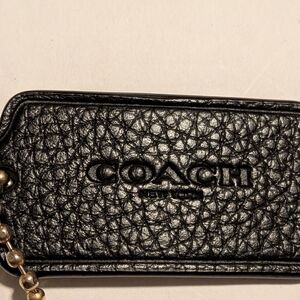 Coach Black Leather Hangtag